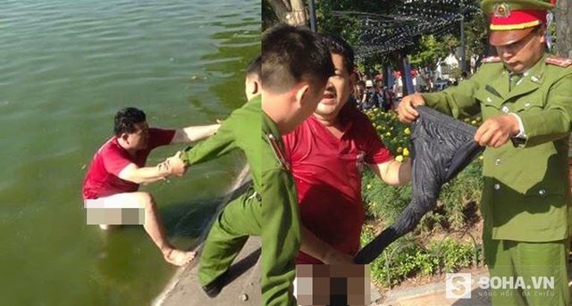 
Nam thanh niên bất ngờ lao xuống hồ Hoàn Kiếm
