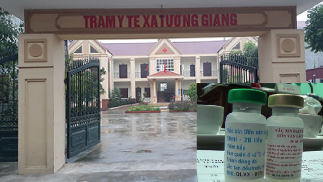 Trạm y tế xã Tương Giang nơi xảy ra sự việc hàng chục thai phụ bị tiêm nhầm vac-xin