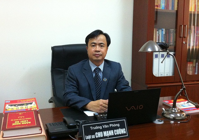 Luật sư Chu Mạng Cường, Trưởng văn phòng luật sư Gianh Chính, Đoàn Luật sư Tp. Hà Nội