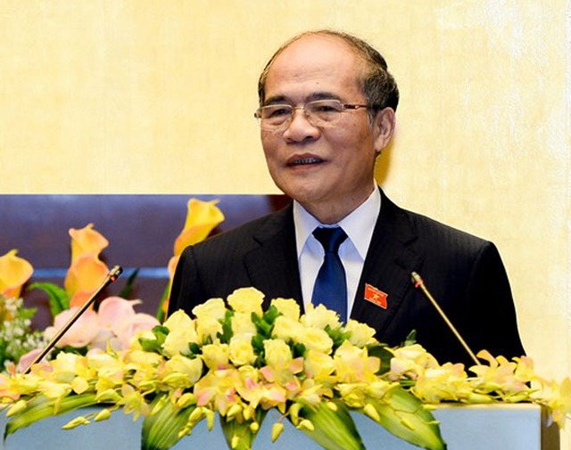 Chủ tịch QH Nguyễn Sinh Hùng phát biểu bế mạc.