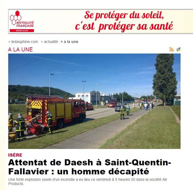 Vụ tấn công được biết đến đầu tiên qua 1 tờ báo địa phương của Pháp.