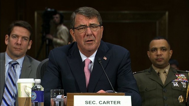 Bộ trưởng Quốc phòng Mỹ Ashton Carter trong phiên điều trần hôm 9/12. Ảnh: FOX News