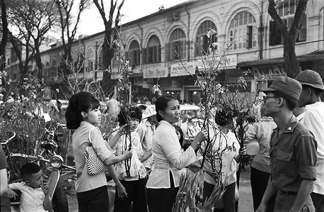 Một góc chợ hoaTết Sài Gòn xưa.