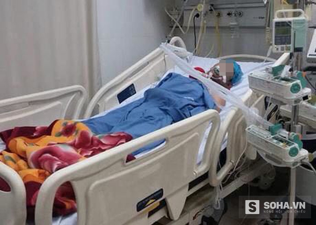 
Lái xe Cường đang nguy kịch tại Bệnh viện ĐH Y Hà Nội
