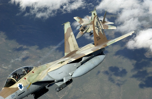 
Tiêm kích F-15I Raam của Israel, đối tượng được cho là thực hiện vụ không kích hôm 3/12 ngay gần Damascus

