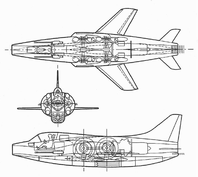 
Khái niệm máy bay cường kích cất cánh thẳng đứng Gyroptére của Wibault.
