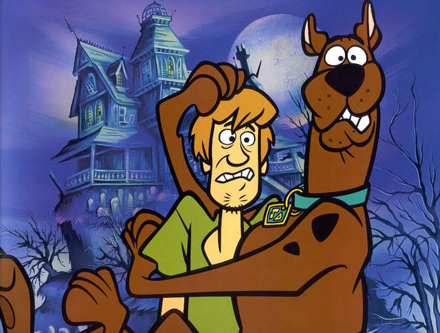 Chú chó scooby-doo và jack.