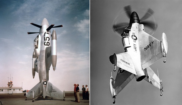 
Lockheed XFV-1 (trái) và Convair XFY-1 Pogo (phải)
