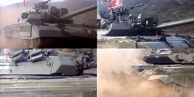 
Hình ảnh được cho là xe tăng Pokpung-ho của Triều Tiên.
