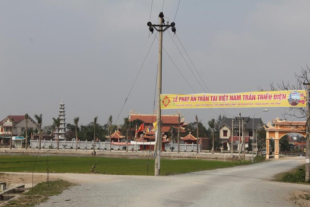 Đền thờ Việt Nam Trần Triều Điện tại làng Kiều Lĩnh, xã Xuân Phổ, huyện Nghi Xuân (Hà Tĩnh).