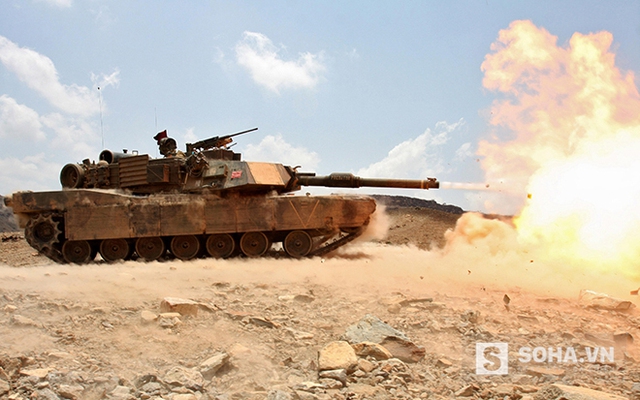 Xe tăng chiến đấu chủ lực M1A1 Abrams.