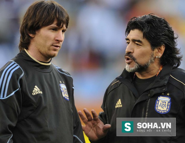 Mối quan hệ giữa Messi và Maradona đang rất căng thẳng.