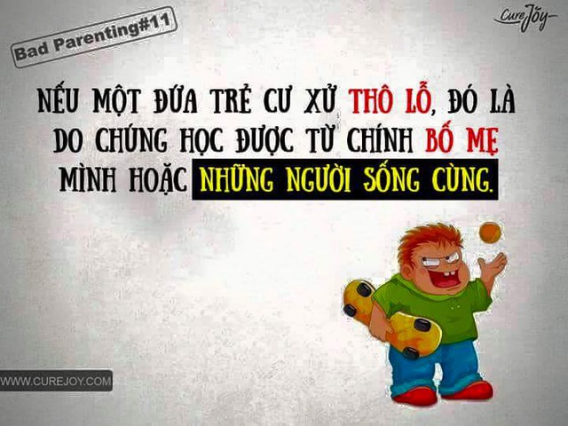 
Đứa trẻ như tờ giấy trắng, những điều chúng học được đều từ người lớn đó thôi.
