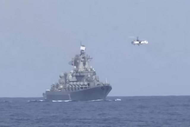 
Hải quân Nga cũng giới thiệu một sự thiết bị quân sự trên tài chiến bao gồm tàu chống ngầm, tàu chống tên lửa cũng như hệ thống phòng không trên biển Kinzhal (NATO SA-N-9 Gauntlet).
