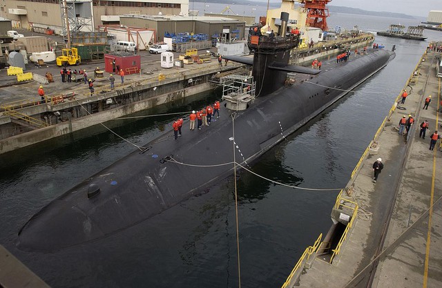 Tàu ngầm tên lửa đạn đạo lớp Ohio, USS-Michigan. Ảnh: WikiMedia