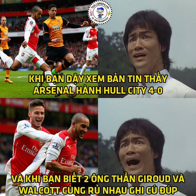 Tuy nhiên, bạn sẽ choáng váng khi cả Giroud và Walcott đều ghi bàn.