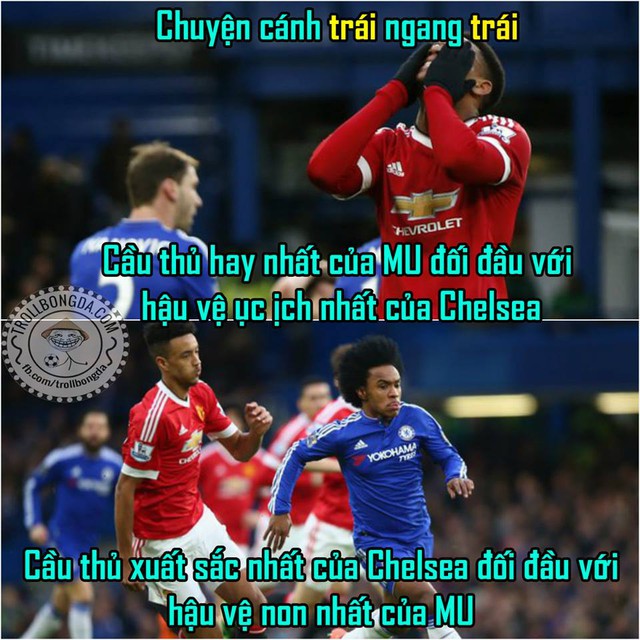 Chuyện ngang trái ở trận đấu giữa Man United và Chelsea.