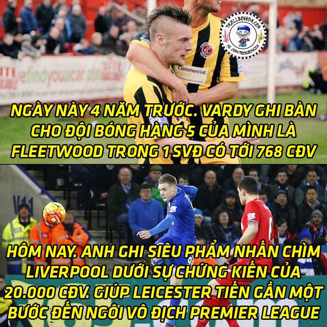 Sự tiến bộ không thể tin nổi của Jamie Vardy.