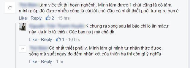 
Một trong số những bình luận trái chiều dành cho hành động của Kỳ Duyên.
