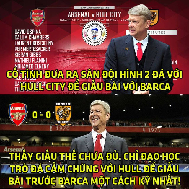 Phong cách giấu bài kiểu Wenger.