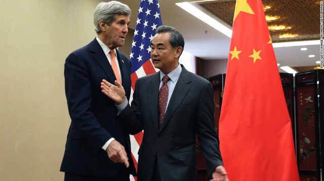 
Ông Kerry không đạt được kết quả đáng kể nào với Trung Quốc trong chuyến công du hôm 27. Ảnh: CNN
