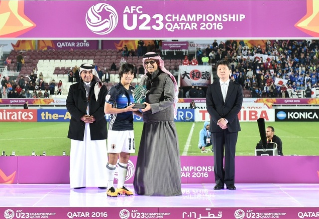 
Nakajima bên phía U23 Nhật Bản được bầu chọn là cầu thủ xuất sắc nhất giải.
