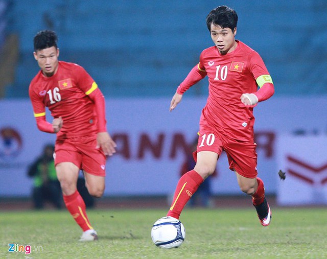 Công Phượng đeo băng đội trưởng U23 Việt Nam (ảnh: Zing).