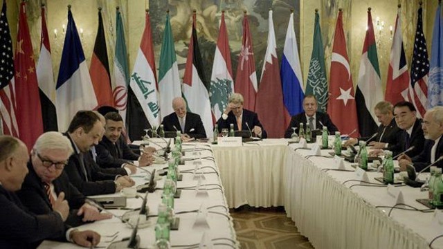 Đàm phán về Syria ở Viena, Áo.