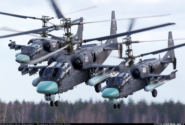 
Trực thăng Ka-52. Ảnh: Airliners.net.
