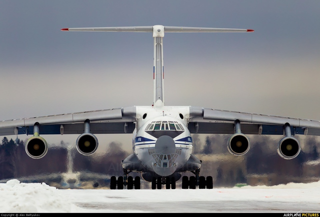
Máy bay vận tải IL-76 của Không quân Nga.
