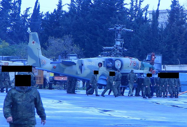 
Trực thăng Ka-52 tại căn cứ Hmeymim, Syria.
