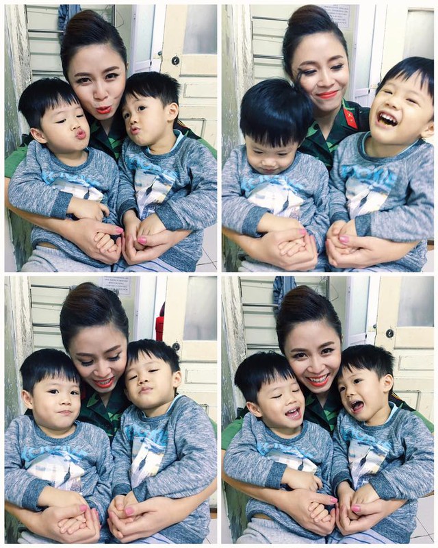 
Cùng lúc chăm sóc 2 cậu bé tinh nghịch đáng yêu nhưng MC Hoàng Linh lúc nào cũng vui vẻ và rạng rỡ.
