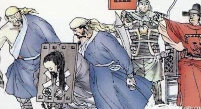 
Hình vẽ mô tả cảnh quan quân bị bắt giữ trong cuộc đại thanh trừng công thần của Chu Nguyên Chương.
