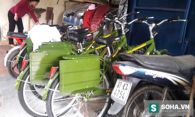 Những chiếc xe đạp tuần tra chuyện dụng được cất giữ tại trụ sở Công an phường Hưng Dũng (TP. Vinh) sau khi tiếp nhận về.