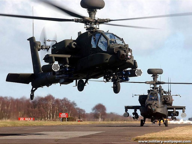 
Trực thăng tiến công AH-64 của Mỹ.
