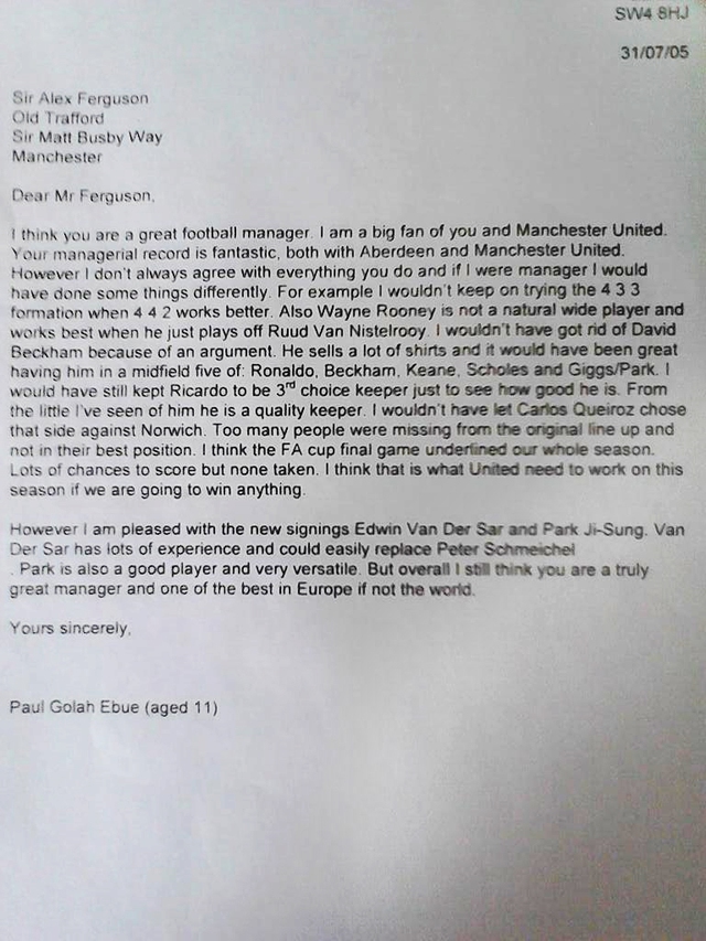 
Bức thư của cậu bé 11 tuổi.
