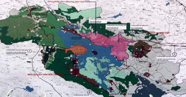 
Bản đồ quy hoạch tổng thể phát triển Khu du lịch Quốc gia Hồ Núi Cốc
