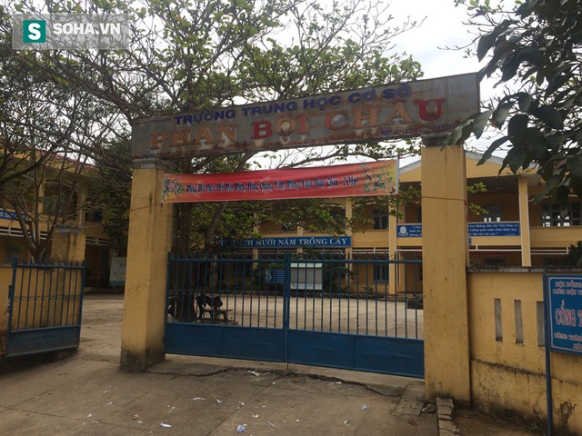 
Trường THCS Phan Bội Châu - nơi xảy ra vụ việc
