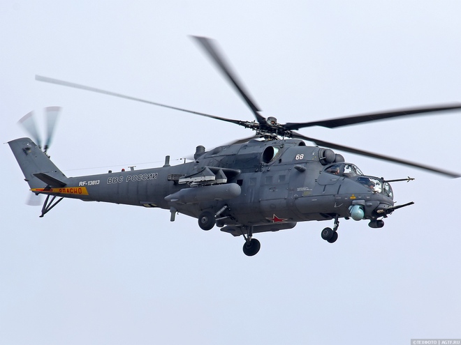 
Mi-35 Hind E - phiên bản xuất khẩu của Mi-24V, là trực thăng được sản xuất hàng loạt với số lượng lớn nhất của dòng Mi-24.
