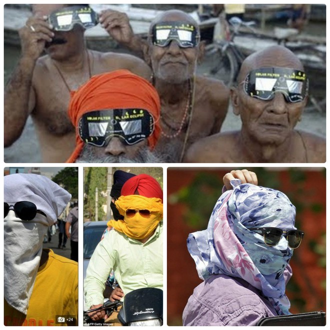 Chế tạo loại kính siêu chống nắng và quấn các loại khăn lên đầu ở Ấn Độ