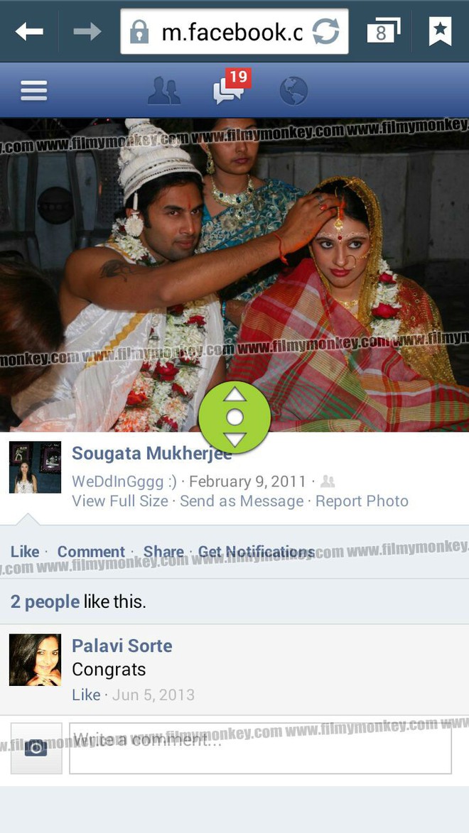 Ảnh cưới của Rahul với vợ cũ Sougata.