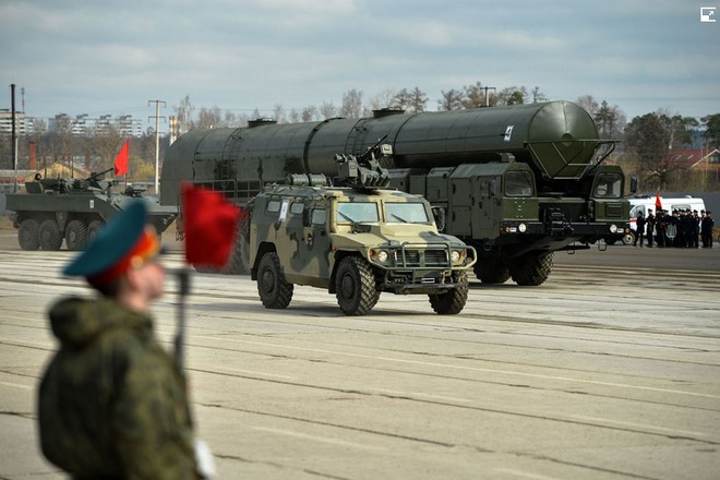 
Các lực lượng Nga tập luyện cho lễ duyệt binh Chiến thắng 2016.

