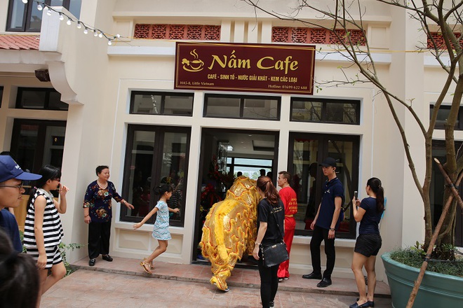 Với ý nghĩa mang lại sự may mắn, thịnh vượng cho từng chủ nhà, màn múa lân sôi động đã làm náo nhiệt các gian hàng trong ngày Tiền khai trương dự án Little Vietnam.