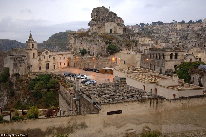 
Một góc thành phố Matera.
