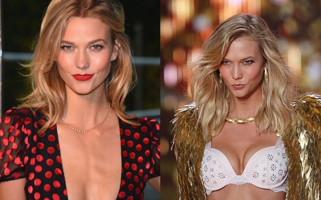 
Cựu thiên thần Karlie Kloss có chiều cao cực khủng 1m83 nhưng vòng 3 và vòng 1 khá nghèo nàn. Tuy nhiên trên sàn diễn VSFS, người ta vẫn được chiêm ngưỡng đôi gò bồng đảo của siêu mẫu 9x này.
