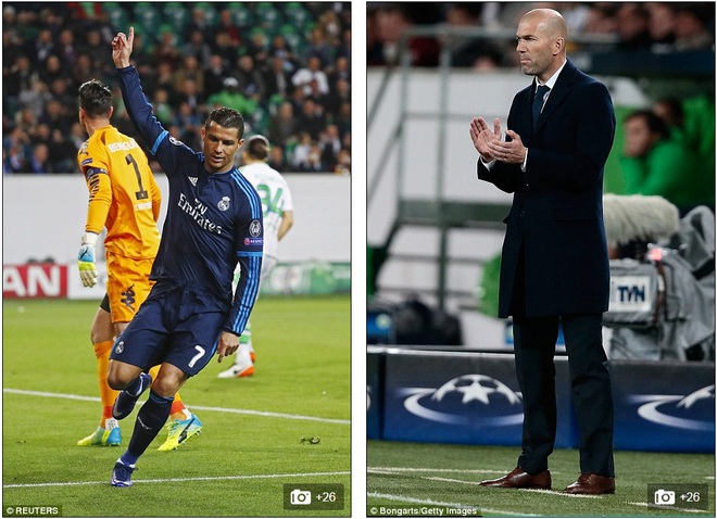 
Ronaldo làm lưới Wolfsburg rung lên, nhưng bàn thắng không được công nhận.
