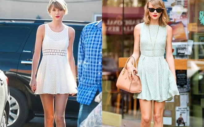 
Taylor Swift là tín đồ của các thể loại váy.
