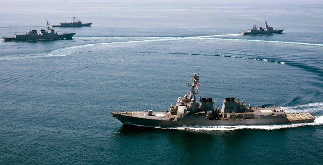 
Tàu chiến Mỹ sẵn sàng tuần tra trên Biển Đông.
