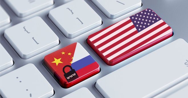 
Nga và Trung Quốc bắt tay hướng tới mục tiêu thiết lập chủ quyền trên không gian mạng, lật đổ thế thống trị của Mỹ hiện nay.
