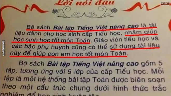 
Sách tiếng Việt nâng cao nhưng dùng để học Toán?
